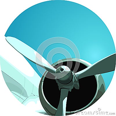 Aero planeâ€™s Propeller Vector Illustration